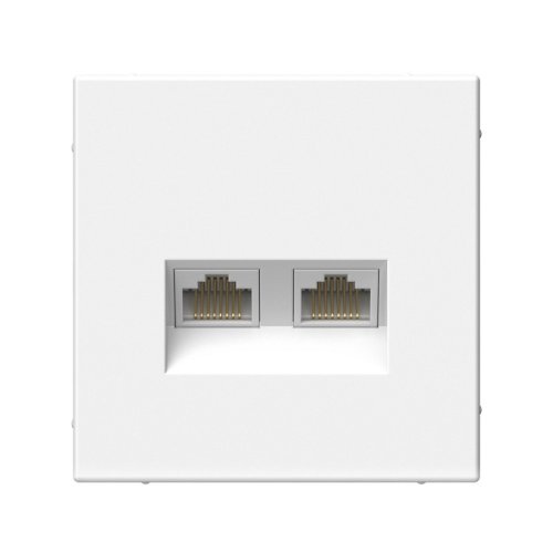Розетка компьютерная без рамки Systeme Electric ArtGallery  2-м. RJ45 CAT 6А белый картинка